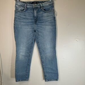LRL Ralph Lauren women's jeans sz8 medium wash denim ankle crop high waist blue